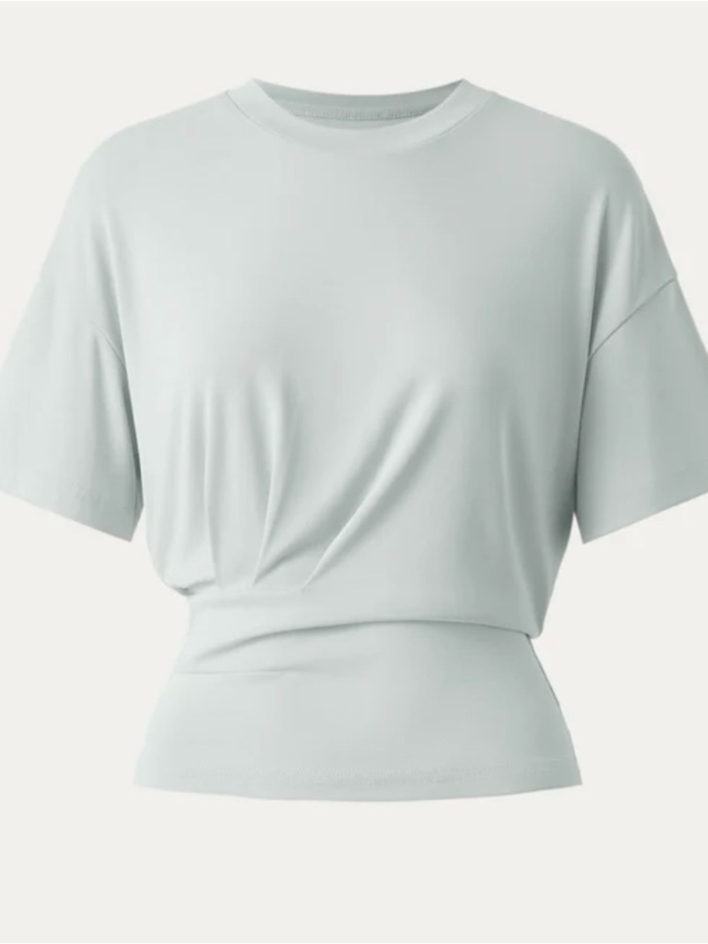 OGL Women’s Light Mint Short Sleeve Waist-Detail Top